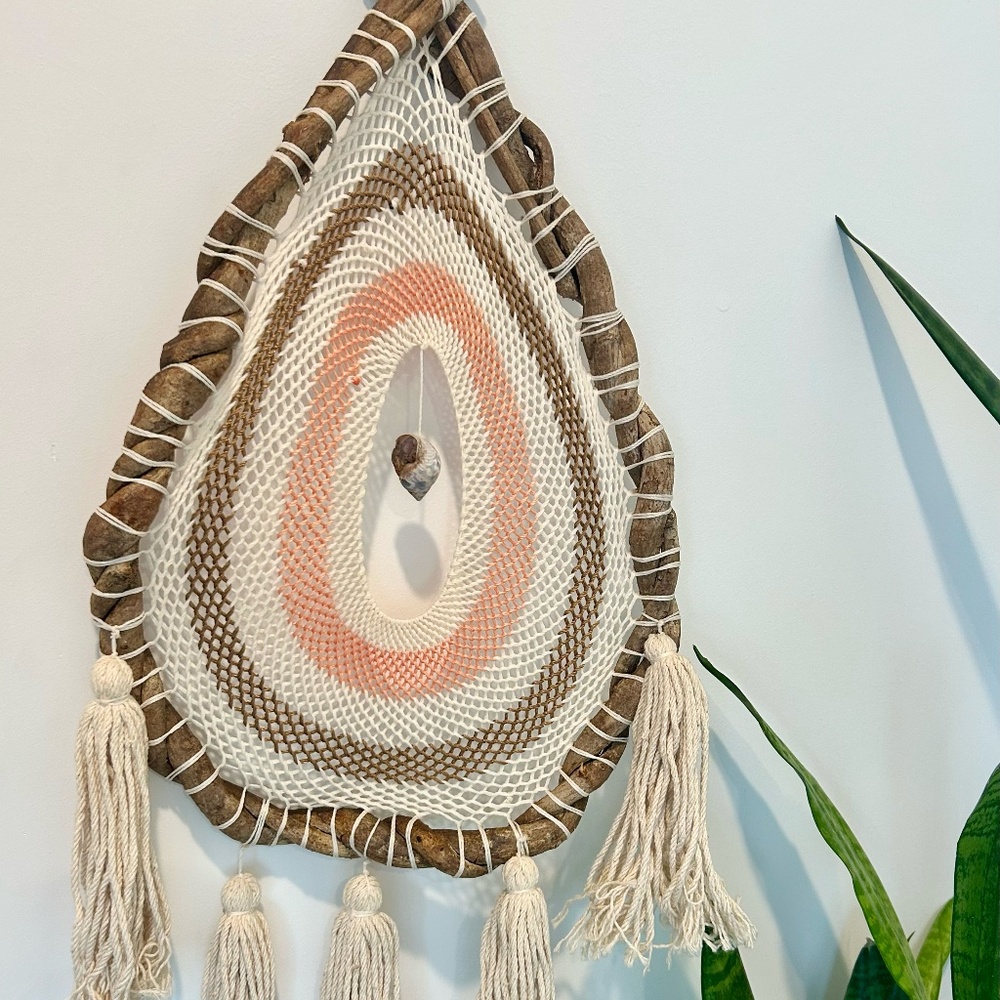 Handmade Boho Dreamcatcher Wall Hanging - Tulum, Mexico